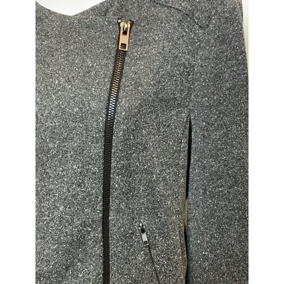Catherine Malandrino Gray Speckled Asymmetrical Zip-Up Jacket Sze XL NWT! $180 - Picture 4 of 9